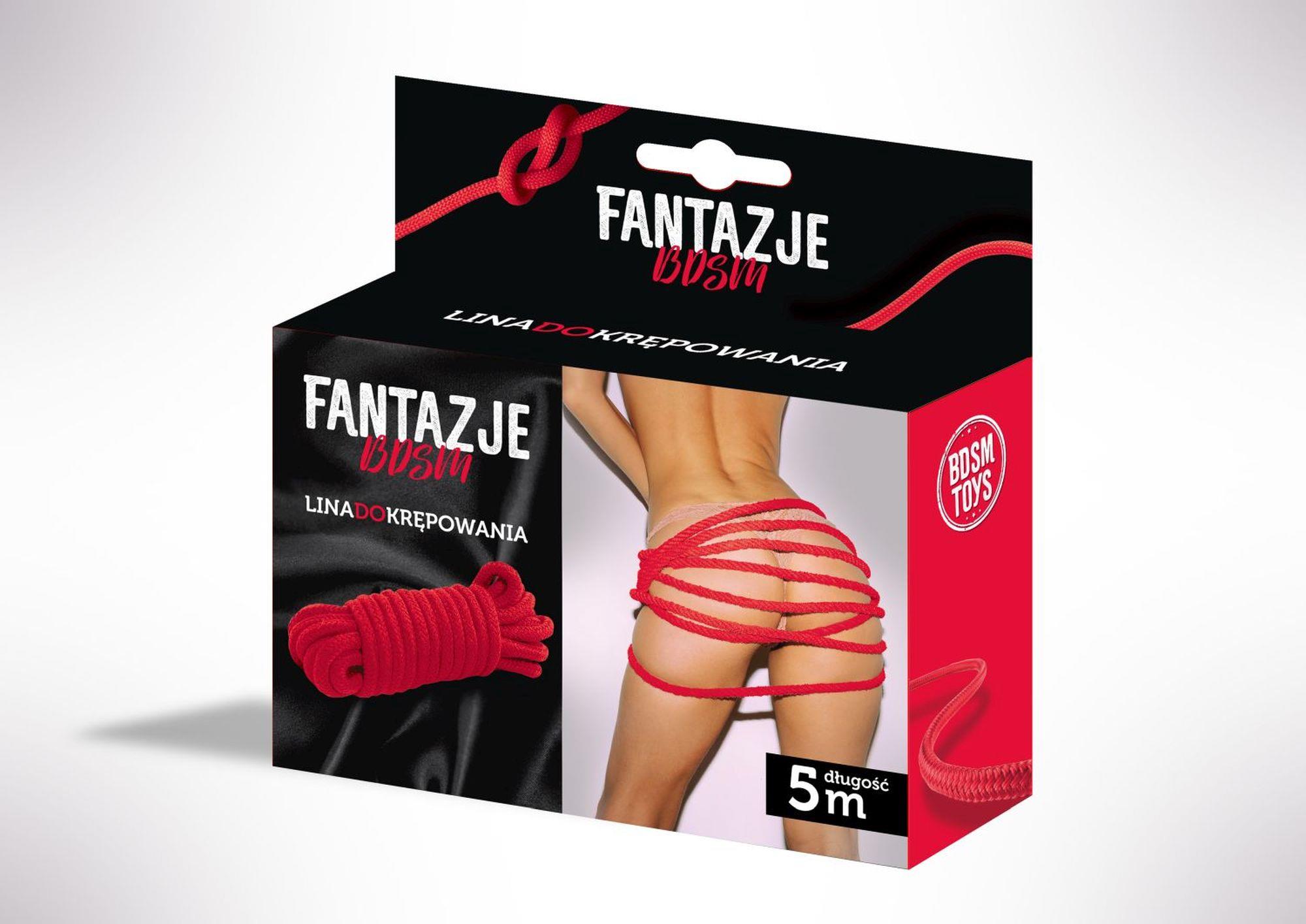 29-00115 Linki - Fantazje BDSM Lina do krępowania Czerwona - obrazek 1