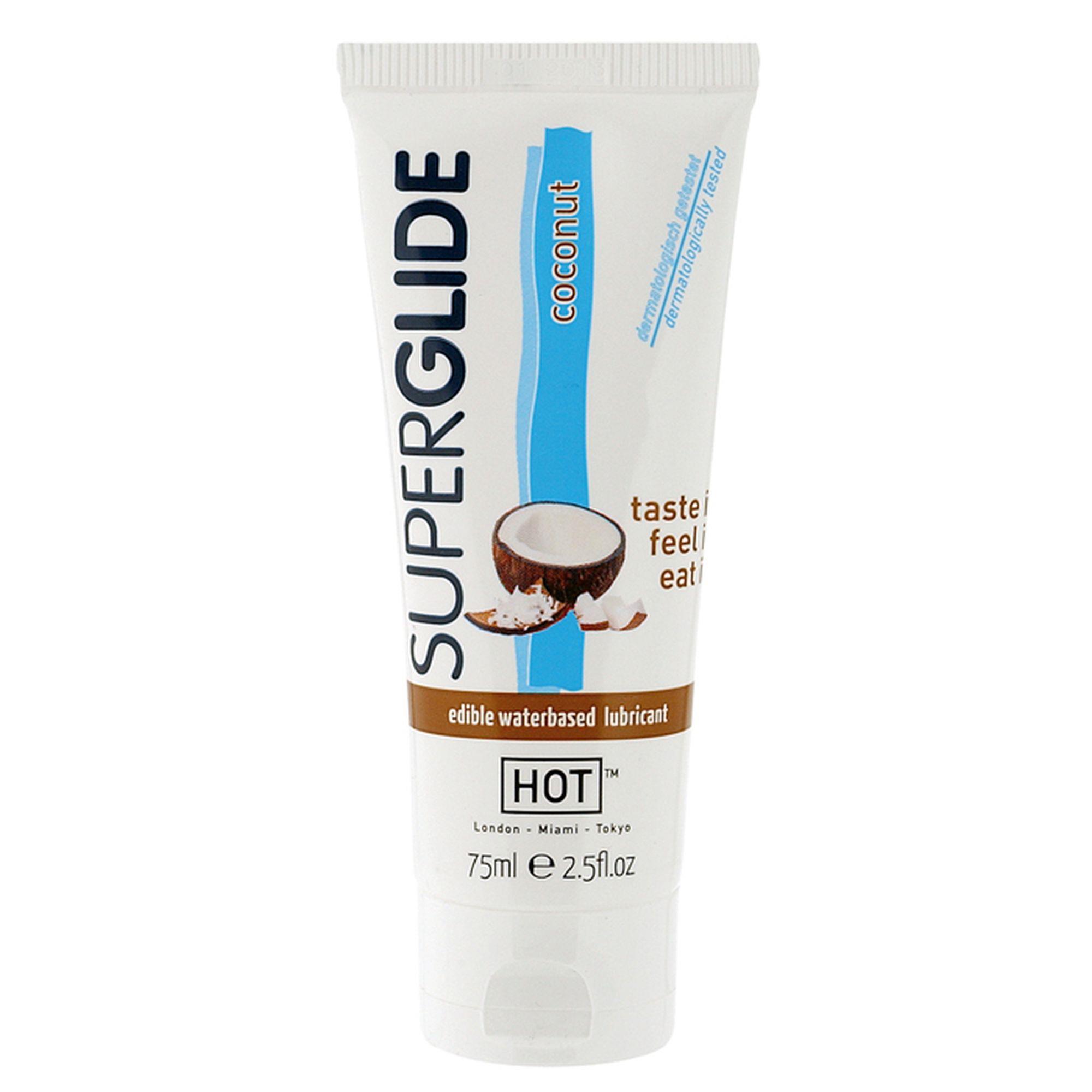 3-44116 Żel-HOT Superglide COCONUT- 75ml edible lubricant waterbased - obrazek 1