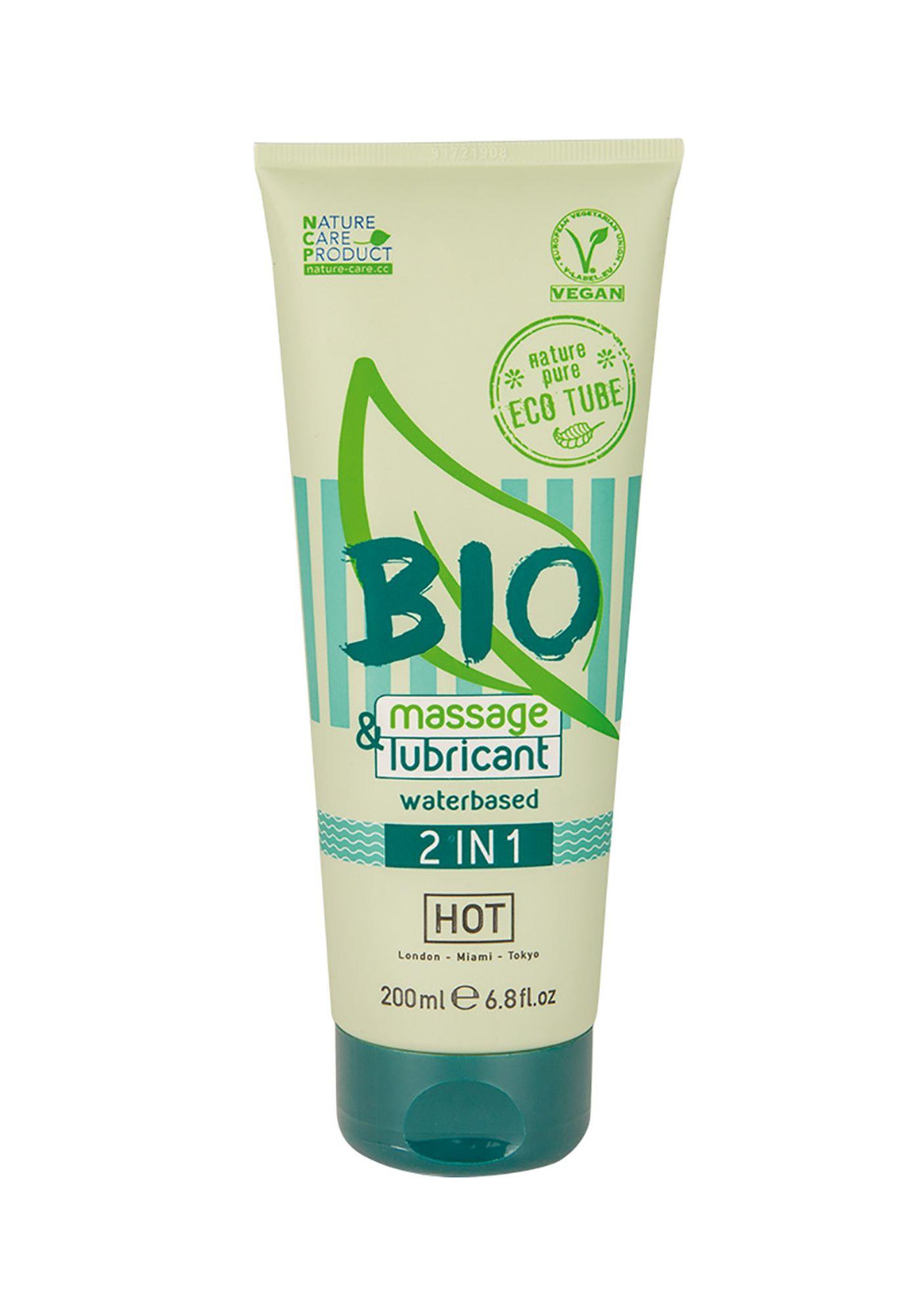 3-44180 Żel-HOT BIO massage & lubricant waterbased 2in1 200 ml - obrazek 1