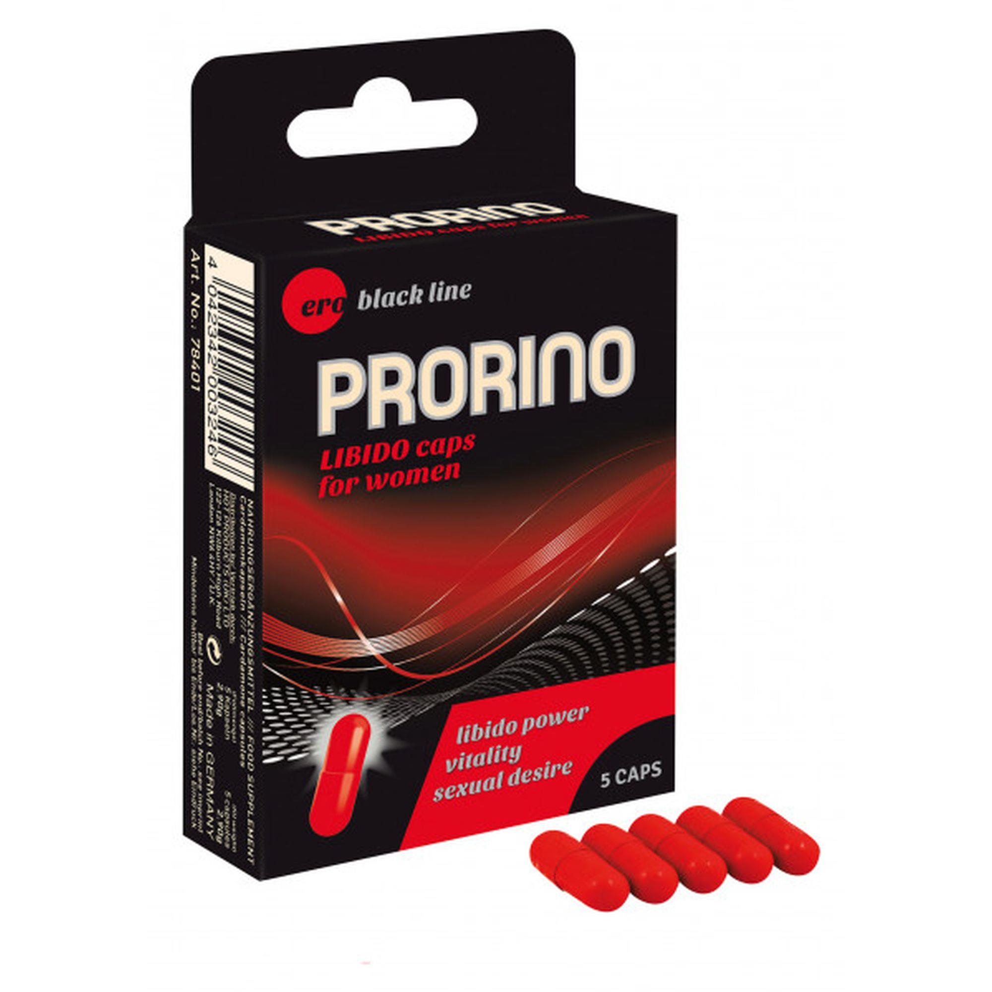 3-78401 Supl.diety-PRORINO Women- 5pcs black line Libido Caps - obrazek 1