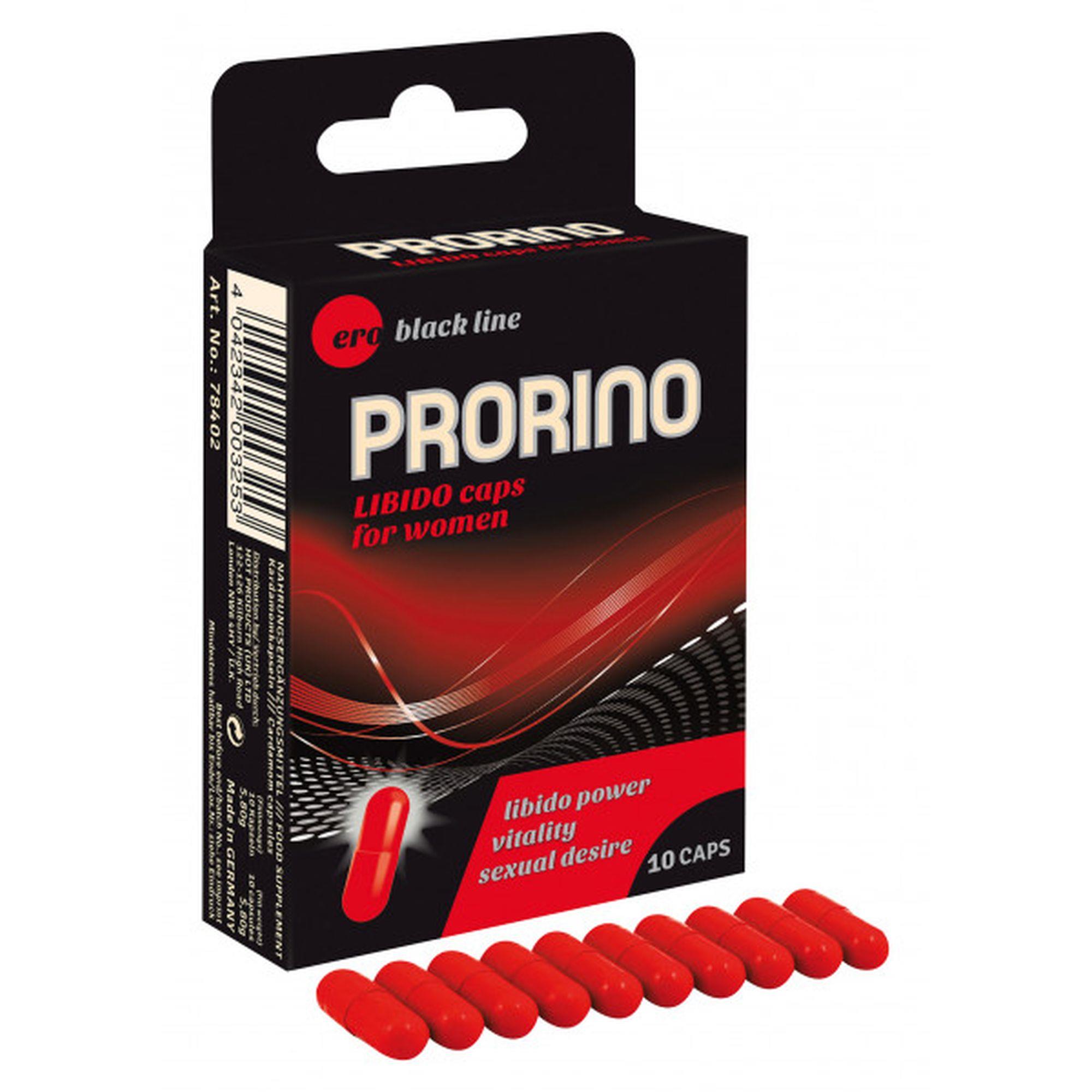 3-78402 Supl.diety-PRORINO Women- 10pcs black line Libido Caps - obrazek 1
