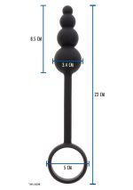 Anal Snake Plug & Penis Ring Black - obrazek 6