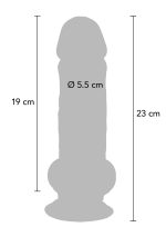 Deluxe Dual Density Thick Dildo TPE 23 cm - obrazek 9