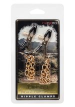 Ride Em Denim Nipple Clamps Gold - obrazek 2