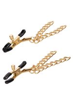 Ride Em Denim Nipple Clamps Gold - obrazek 3