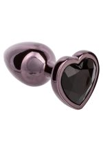 Diamond Heart Plug Small Black - obrazek 6