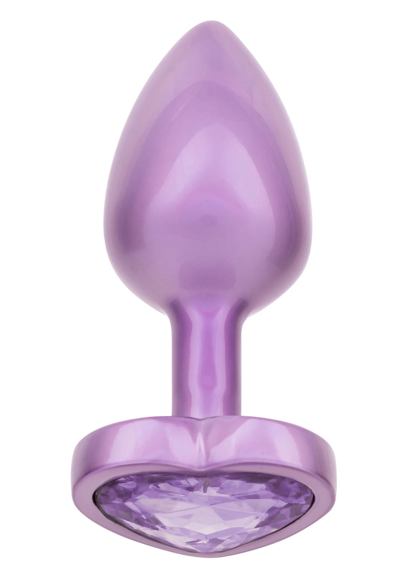 30-16516-X-PURPLE_01 Diamond Heart Plug Small Purple - obrazek 1