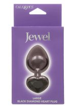 Diamond Heart Plug Large Black - obrazek 2