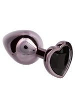 Diamond Heart Plug Large Black - obrazek 6