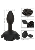 Small Rose Anal Plug Black - obrazek 7