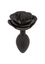 Large Rose Anal Plug Black - obrazek 3