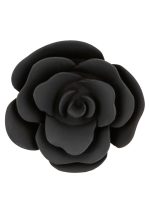 Large Rose Anal Plug Black - obrazek 6