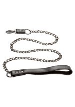 Collar With Chain Leash Black - obrazek 5