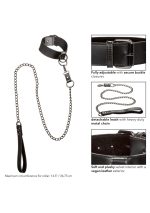 Collar With Chain Leash Black - obrazek 6