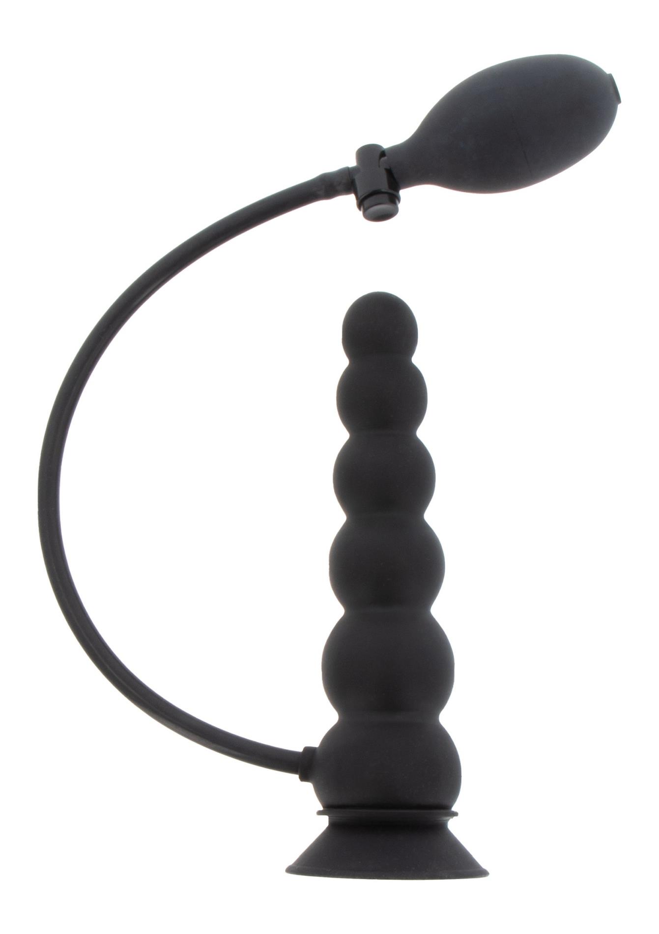 30-16856-X-BLACK Hidden Desire Extreme Inflatable Suction Base Plug - Expert - obrazek 1