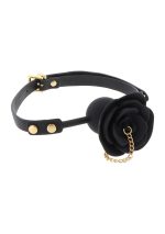Rose Ball Gag with Plug Black - obrazek 8