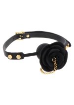 Rose Ball Gag with Plug Black - obrazek 9