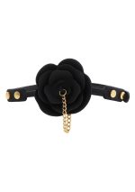 Rose Ball Gag with Plug Black - obrazek 11