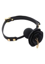 Rose Ball Gag with Plug Black - obrazek 12