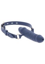 Silicone Breathable Penis Gag Blue - obrazek 3