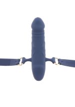 Silicone Breathable Penis Gag Blue - obrazek 5