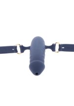Silicone Breathable Penis Gag Blue - obrazek 7