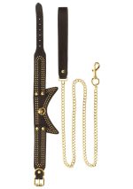 Studded Collar and Leash Black - obrazek 8