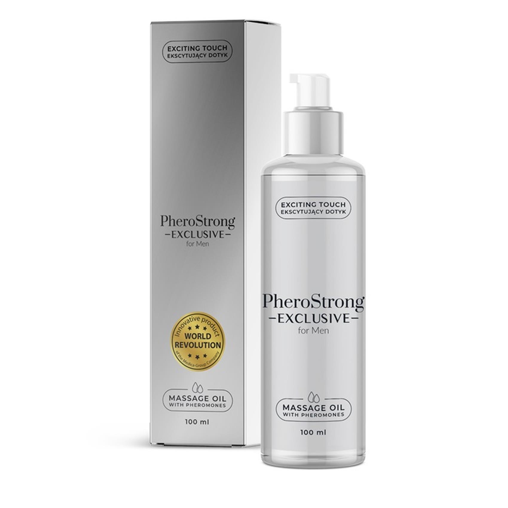 32-00026 Olejek-PheroStrong Exclusive for Men Massage Oil 100 ml - obrazek 1