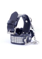 Fetish B - Series Handcuffs with cristals 3 cm Silver - obrazek 4