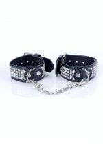 Fetish B - Series Handcuffs with cristals 3 cm Silver - obrazek 5