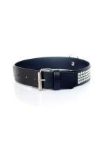 Fetish B - Series Collar with crystals 3 cm silver - obrazek 3