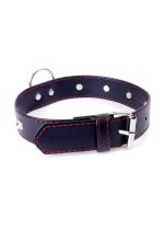 Fetish B - Series Collar with studs 3 cm Red Line - obrazek 2