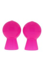 NIPPLE SUCKER PAIR IN SHINY PINK - obrazek 2