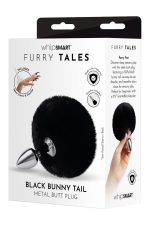 WHIPSMART 3 INCH FLUFFY BUNNY METAL PLUG WITH BLACK TAIL