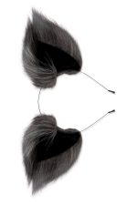 WHIPSMART 4.5 INCH SILICONE PLUG WITH GREY INDIGO FOX TAIL SET - obrazek 4