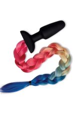 WHIPSMART 4.9 INCH SILICONE PLUG WITH PLAY TAILS RAINBOW TAIL - obrazek 5