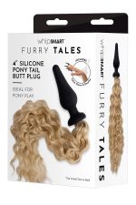 WHIPSMART 4.5 INCH SILICONE PLUG WITH BLONDIE PONY TAIL