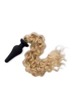 WHIPSMART 4.5 INCH SILICONE PLUG WITH BLONDIE PONY TAIL - obrazek 2