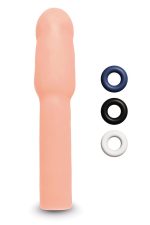SIZE UP 4 INCH EXTRA REALISTIC PENIS EXTENDER -FLESH - obrazek 2