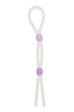 SILICONE LASSO COCK RING DUAL BEADS - obrazek 2