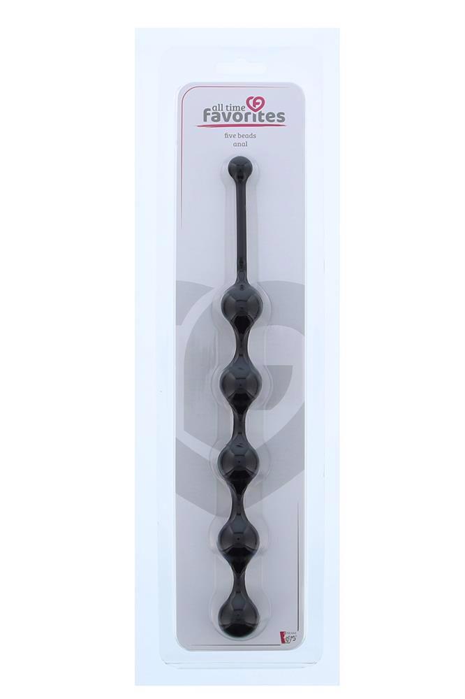 35-21223 ALL TIME FAVORITES FIVE BEADS ANAL BLACK - obrazek 1