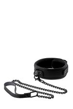 BLAZE COLLAR AND LEASH BLACK - obrazek 3