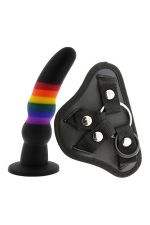 COLOURFUL LOVE STRAP ON SOLID DILDO - obrazek 2