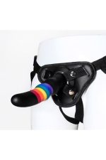 COLOURFUL LOVE STRAP ON SOLID DILDO - obrazek 3
