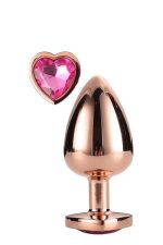 GLEAMING LOVE ROSE GOLD PLUG LARGE - obrazek 2