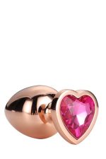 GLEAMING LOVE ROSE GOLD PLUG LARGE - obrazek 4