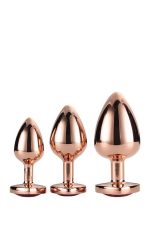 GLEAMING LOVE ROSE GOLD PLUG SET - obrazek 3