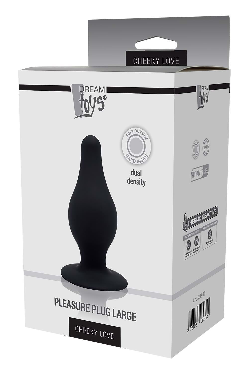 35-21980 CHEEKY LOVE DUAL DENSITY PLEASURE PLUG L BLACK - obrazek 1