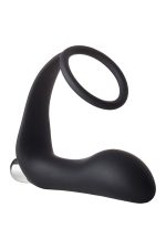 FANTASSTIC VIBRATING ANAL PLUG WITH COCKRING BLACK - obrazek 2