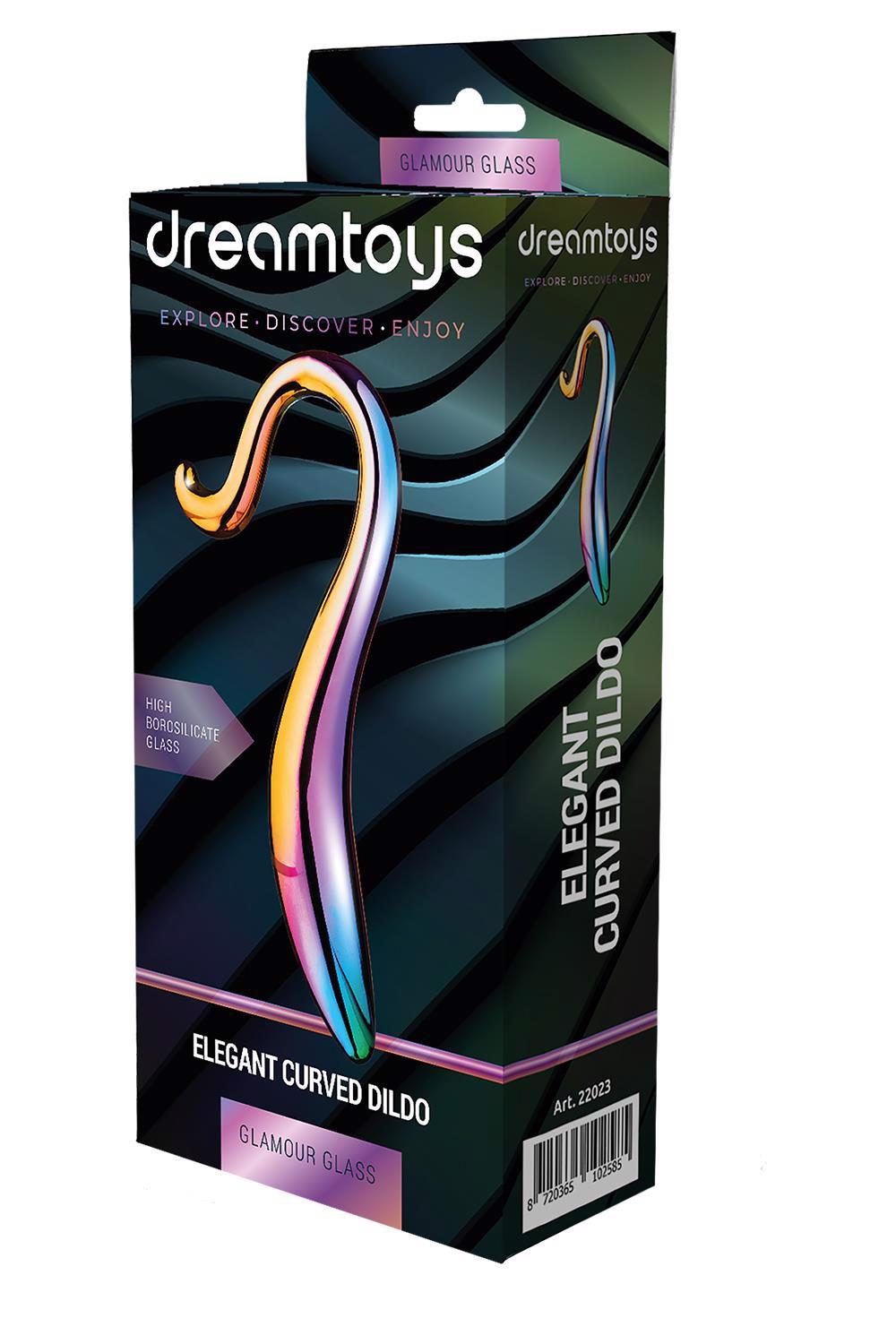 35-22023 GLAMOUR GLASS ELEGANT CURVED DILDO - obrazek 1